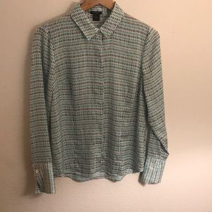Ann Taylor | Print Career Blouse